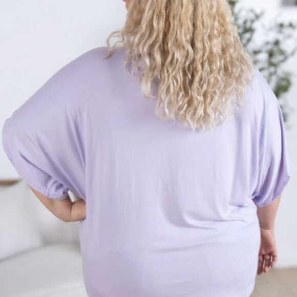 NWT Michelle Mae Darcy Dolman Top Lavender Size 2XL - Picture 2 of 3